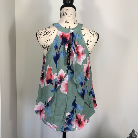 NWT Sage Floral Top - Picture 2 of 5
